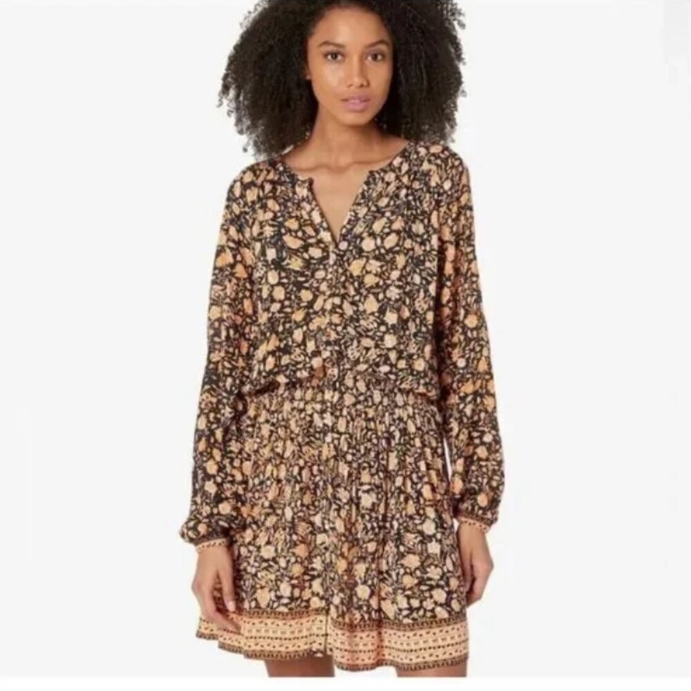 Faherty Reva Mini Floral Dress‎ Size XS Multicolor Button Front Summer Party NWT
